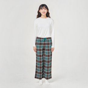 체크체크 플란넬 바지 단품 FREE 그린