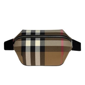 버버리 소니 체크 벨트백 힙색 80845551 베이지