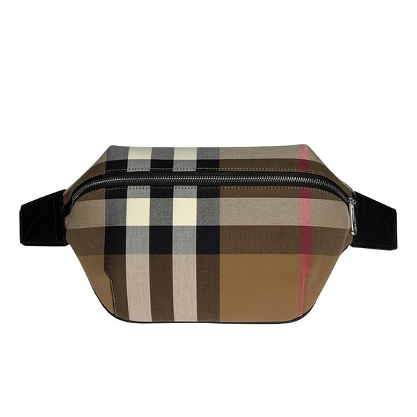 소니 체크 벨트백 힙색 80845551 베이지