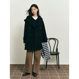 빈폴레이디스 [B. my] 울 혼방 마치 코트  네이비 (BF5X30N01R)