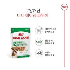 독 미니 에이징 12세이상 파우치 85G/강아지 파우치
