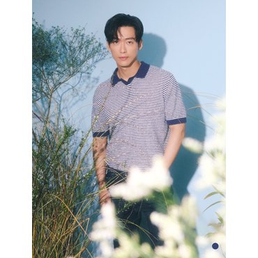 웰메이드스토리 [웰메이드] 더레이블  스트라이프 패턴 Y존에리 반팔 니트 2종 택1 MUOBS4M2431