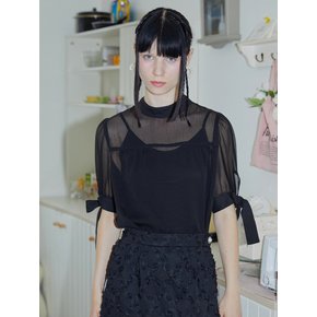 BK CHIFFON RIBBON BLOUSE