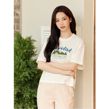 노르디스크 사인로고 그래픽 반팔 티셔츠W OWM25248W3