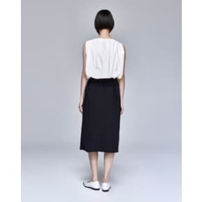 [파주점] [송지오우먼]송지오 슬랜트 플리츠 스커트 블랙 WH3SK325BK