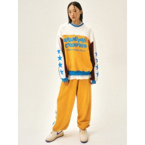 Grand prix star oversize sweatpants_yellow