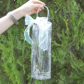 PVC 와인투명 칠링백 샴페인 쿨러 칠러 바켓 10x25x10cm