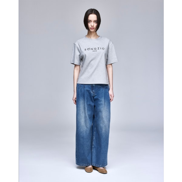 [파주점] [송지오우먼]송지오 레벨 볼륨 와이드 데님 블루 WI3PT966BL