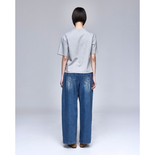 [파주점] [송지오우먼]송지오 레벨 볼륨 와이드 데님 블루 WI3PT966BL