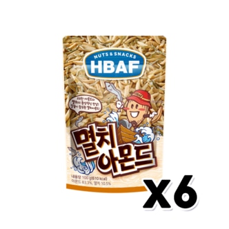  바프 멸치아몬드 견과류안주 100g x 6개