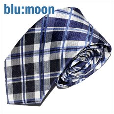 blu:moon 넥타이 - 포인트라인 블루 7cm