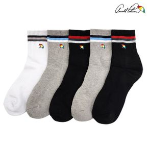 남성 발바닥 도톰한 파일 단목 양말 스포츠 등산 5켤레 세트_P419589076