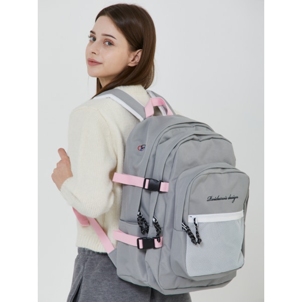 오 웁스 3D 포켓 메쉬 태극기 백팩 (그레이/핑크)
