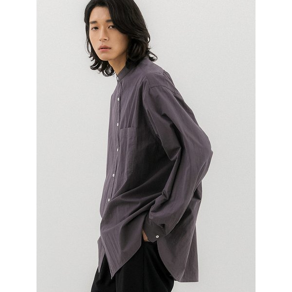 BIGBOY STAND COLLAR SHIRTS (CHARCOAL)