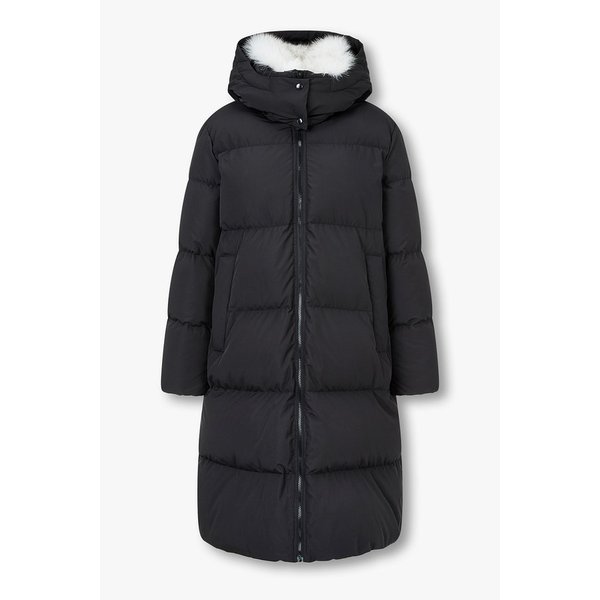 디태처블 폭스퍼 후드 다운 코트 7215417X06199