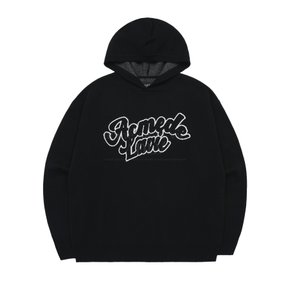 ROUND LOGO HOODIE KNIT BLACK 라운드 로고 후드 니트 블랙