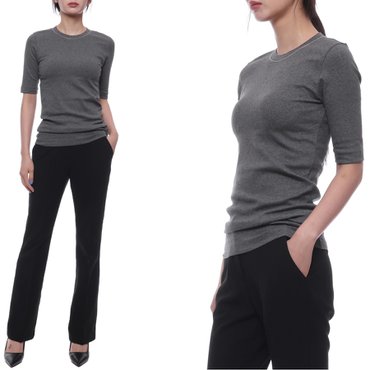 브루넬로쿠치넬리 24FW 여성 모닐리 포인트 반팔티셔츠 (MPTC8BJ310 C080 24F)