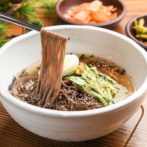  강릉맛집 동해물막국수 2팩(메밀면2팩/육수2팩)