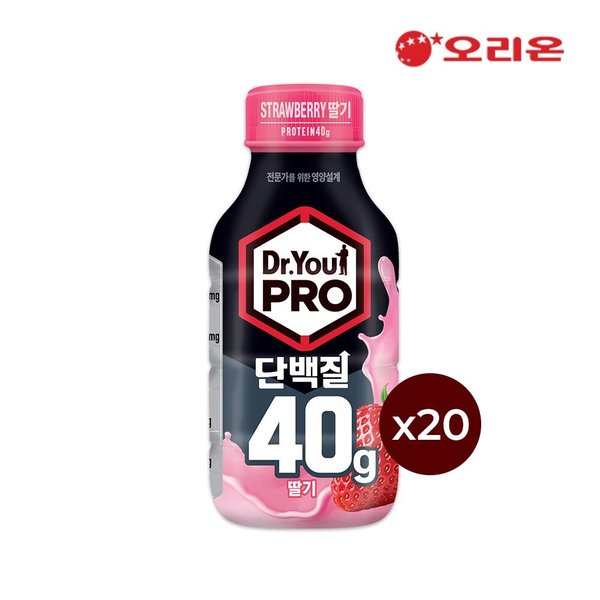 닥터유프로 단백질드링크 40g 딸기 (350ml) x 20개