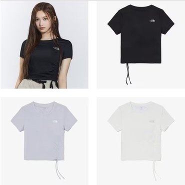 노스페이스 24SS NT7UQ39 여성 아이스 애니 브라 반팔 라운드 티