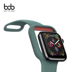 애플워치 스포티 풀커버 일체형 실리콘 밴드 스트랩 Apple Watch 4 5 6 SE