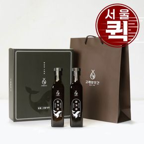 [서울퀵배송][바로배송]명품1호 국산 프리미엄 참기름 들기름 선물세트 (쇼핑백포함)