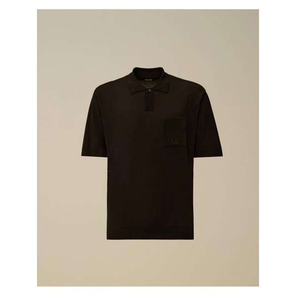 26SS 씨피 컴퍼니 폴로 티셔츠 20CMKN234A 110659A 999 BLACK DOM