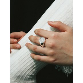 [WHITE] SIGNET SERIES FLAT RING 3