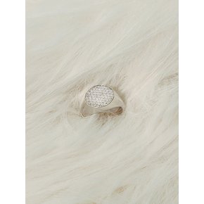 [WHITE] SIGNET SERIES FLAT RING 3