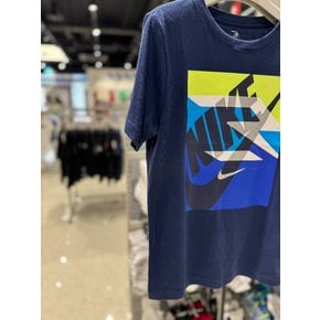 [시흥점] (140~170) 나이키키즈 3BRAND가디언트로고반팔티셔츠A252TS385P NA 네이비