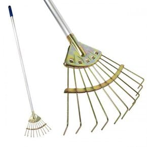 S 매직크린 쇠갈퀴 고급알루미늄봉120cm 갈퀴 낙엽청소 벌초 잔디 정원용 농업용 도로청소