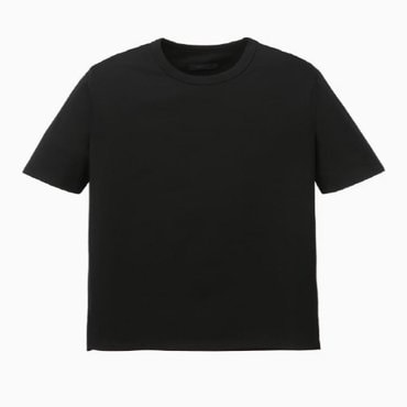 질스튜어트뉴욕 [25SS][GENTLE JERSEY] 블랙 반팔 레귤러핏 티셔츠 (JNTS5B202BK)