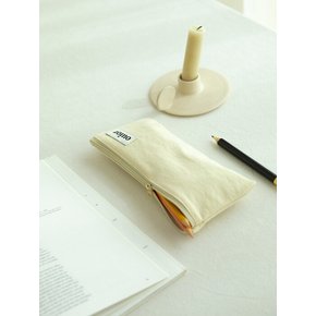 flat pencil case - lemon water (topside zipper)