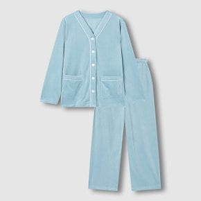 여 밍크 플리스 브이넥 파자마 세트 J2154010180AO