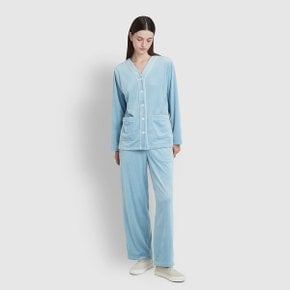 여 밍크 플리스 브이넥 파자마 세트 J2154010180AO