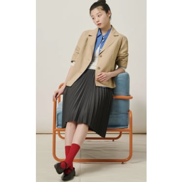 빈폴레이디스 라이트 8부 소매 싱글 재킷 - 베이지 BF5311C02A