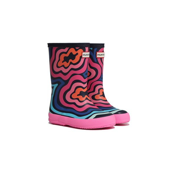 [KIDS] 퍼스트 클래식 웨이브 프린트 레인부츠 - 버블리플 KFT5062RMALRI