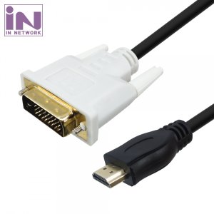 엠지솔루션 인네트워크 IN-4KHD18 HDMI to DVI-D 케이블 (1.8m)