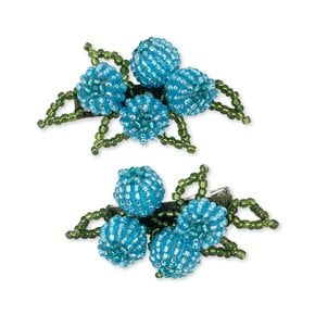 국내공식 콩제슬래드 블루베리 비즈 헤어 클립 2팩 BLUEBERRIES