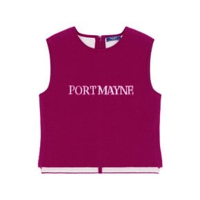 MAYNE LOGO BRUSHED VEST - MAGENTA