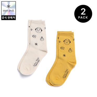 스노우피크 [스노우피크X카카오프렌즈] S25SUFSO81 2pack 카카오 크루 삭스