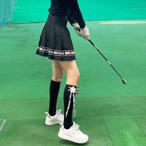 여성 골프 오버 니삭스 반타이즈 예쁜 양말 진주 리본 긴양말 무릎양말