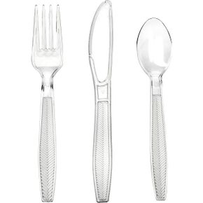 영국 빌레로이앤보흐 커트러리 Signature Clear Plastic Cutlery 300 Pieces Dishwasher Safe an