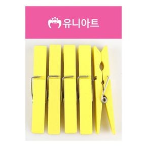 유니아트 1200 나무집게 (특대) (노랑)