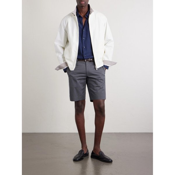 슬림 코튼 블렌드 개버딘 치노 쇼츠 46376663163019263
