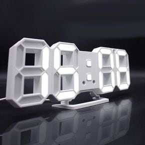 알람시계 벽시계 3단밝기 디지털 3D 탁상시계 LED