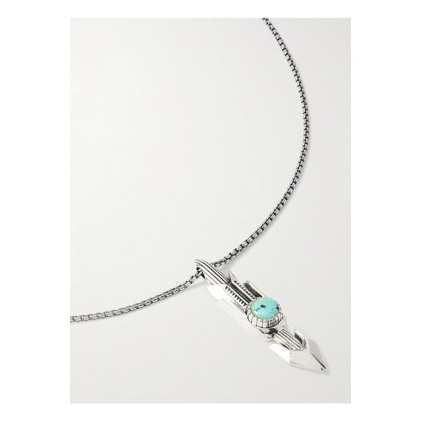 나트로나 스털링 실버 아파치 블루 터쿼이즈 펜던트 네크리스 46376663162944856