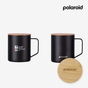 폴라로이드 폴라 스텐컵 텀블러 450ml 우드 뚜껑 보온 보냉 스테인리스 텀블러