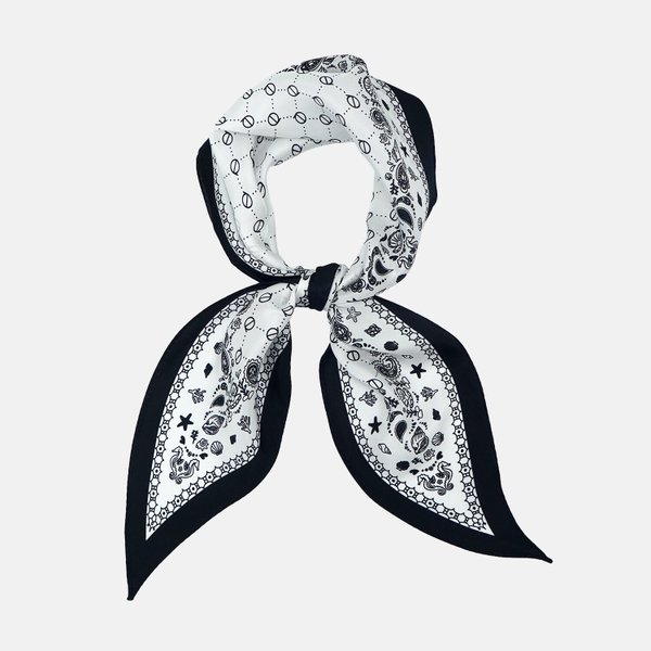 루이까또즈 스테인 마름모 실크 스카프 2ESD971