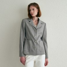 Classic tailored single jacket - gray